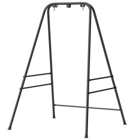Hammock Chair Stand Indoor and Outdoor Use with Anti-Slip Foot Pads, 2 Carabiners, Black (Option: Black-980x350x115 mm) Hammock Chair Stand Indoor and Outdoor Use with Anti-Slip Foot Pads, 2 Carabiners, Black (Option: Black-980x350x115 mm)